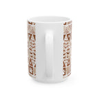 Manu Paw Print Pattern Ceramic Mug (11oz)