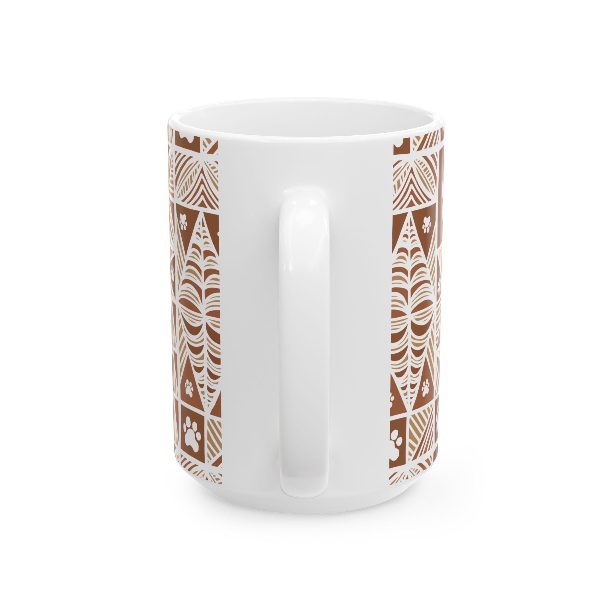 Manu Paw Print Pattern Ceramic Mug (11oz)
