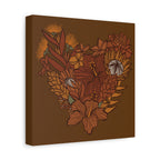 Terra Cotta Floral Heart Canvas