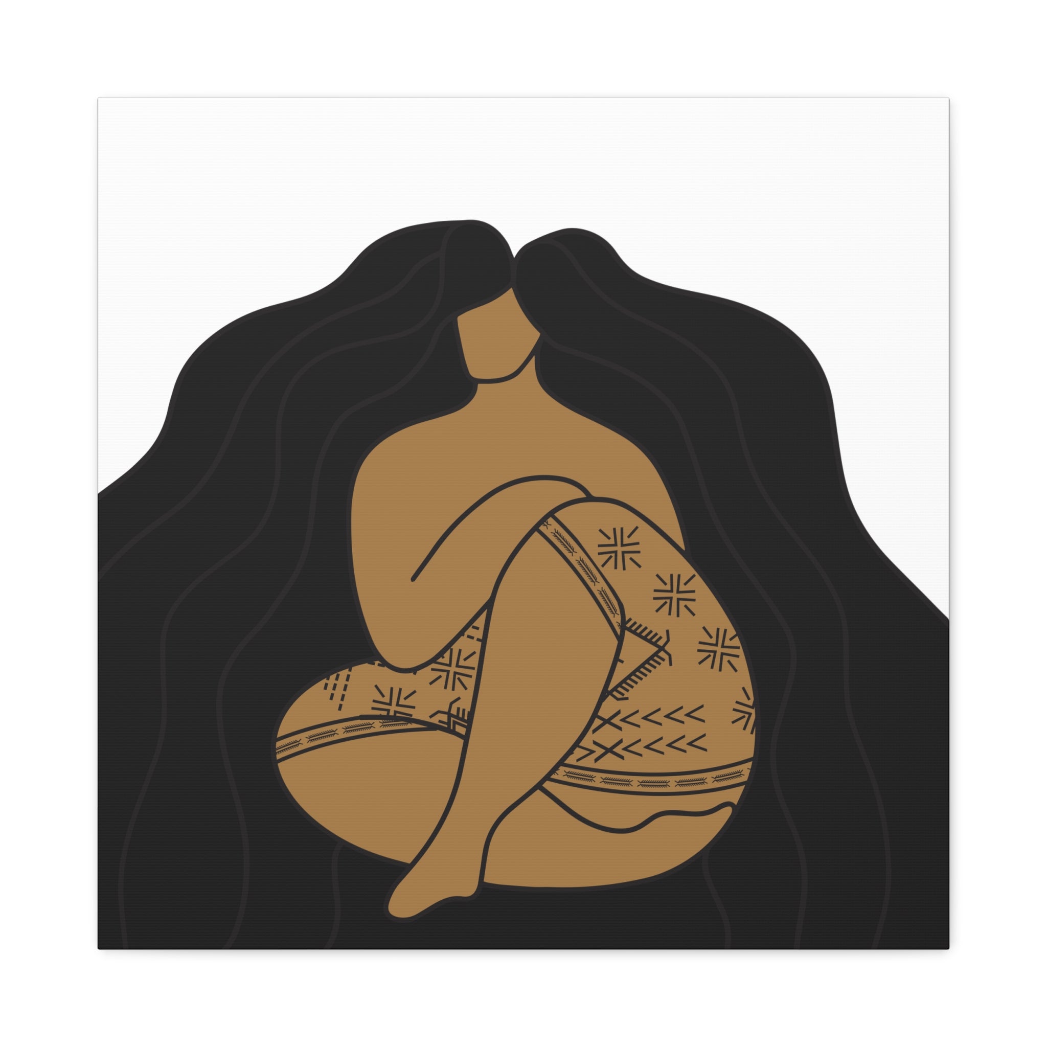 Samoan Malu and Long Hair Don't Care Canvas