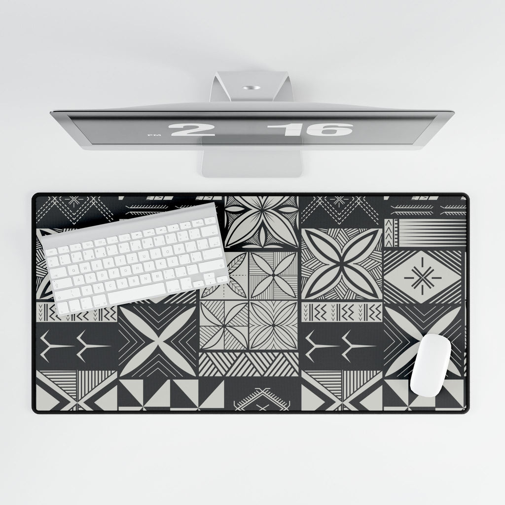 Maluelue (Black & Grey) Desk Mat