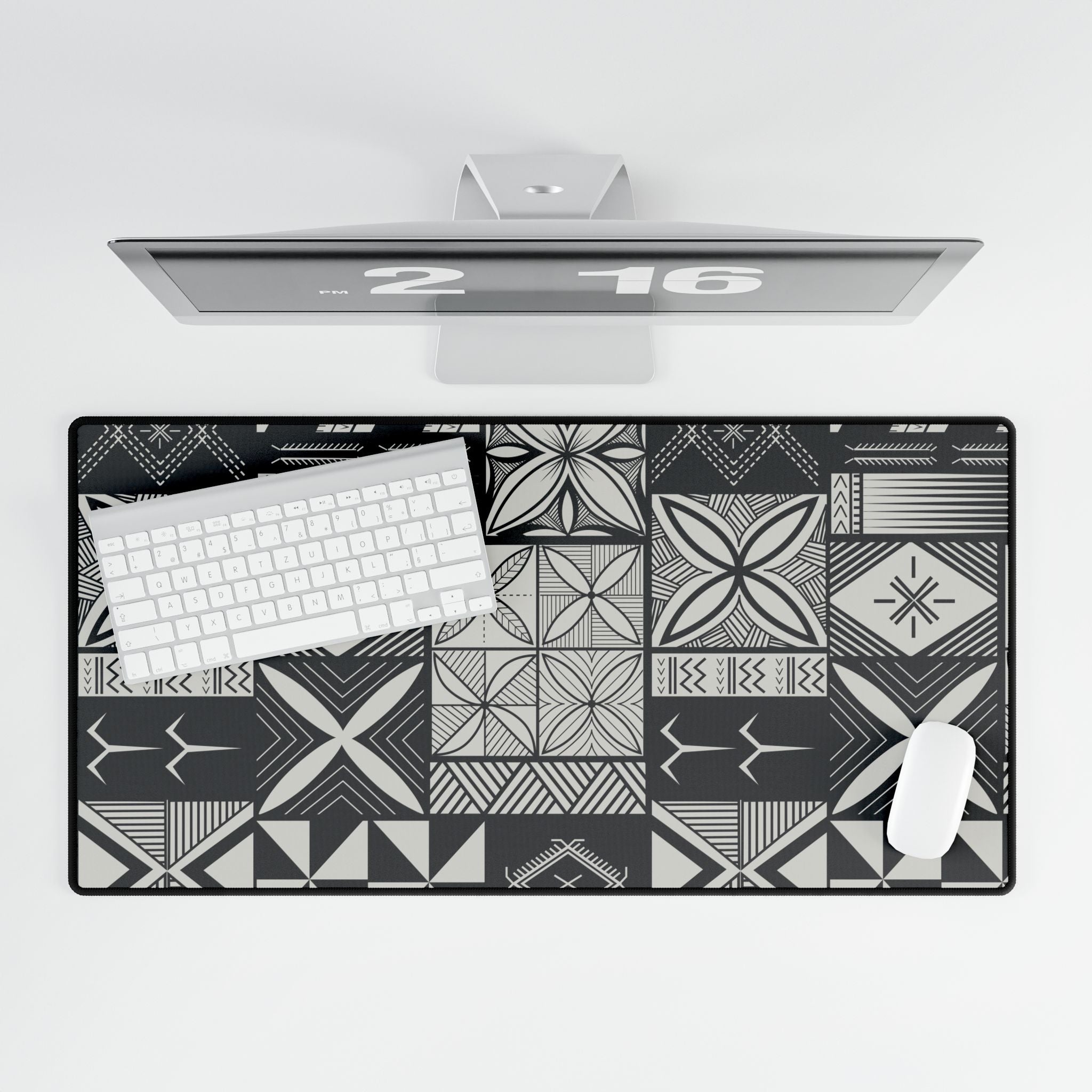 Maluelue (Black & Grey) Desk Mat