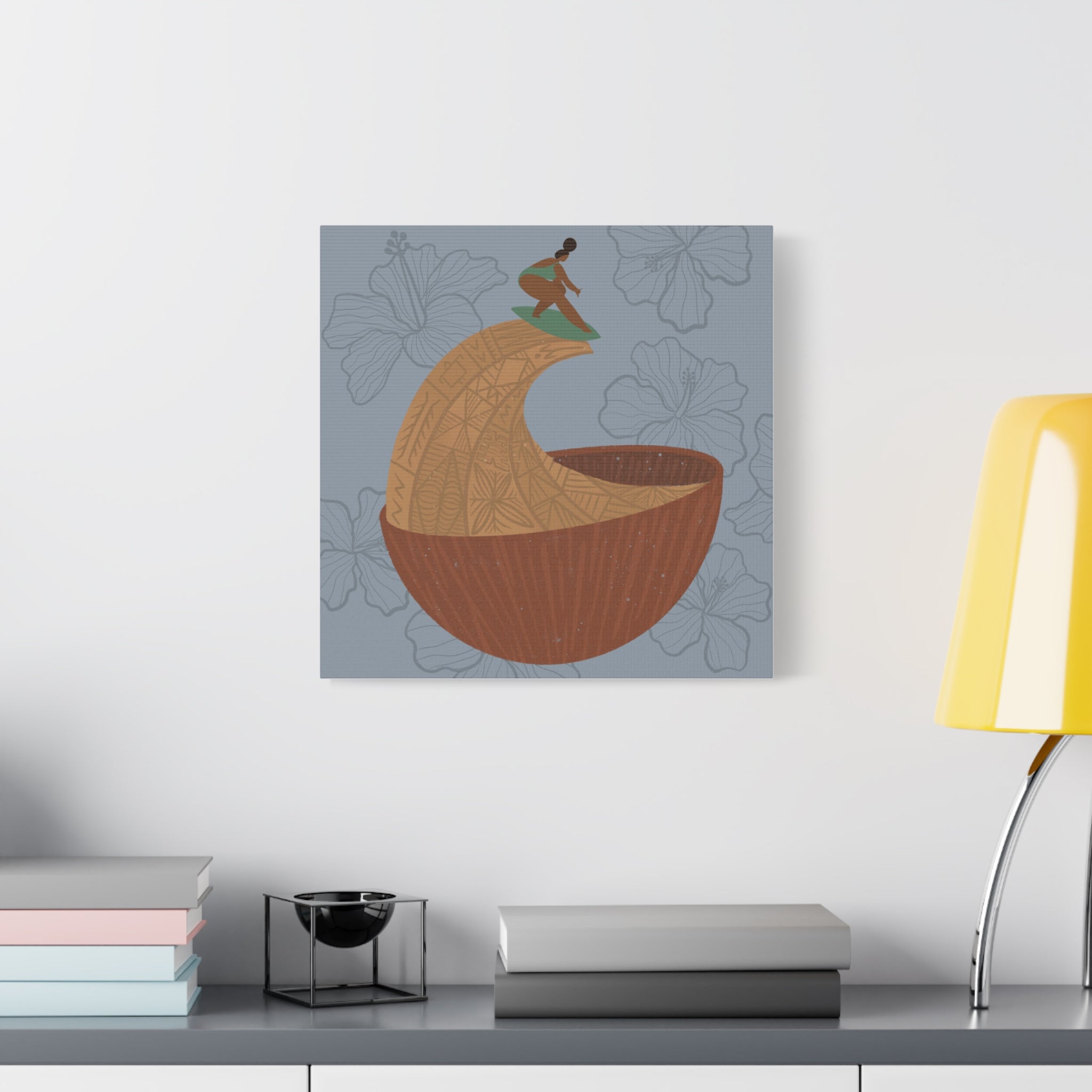 Surfing Kava Queen Canvas