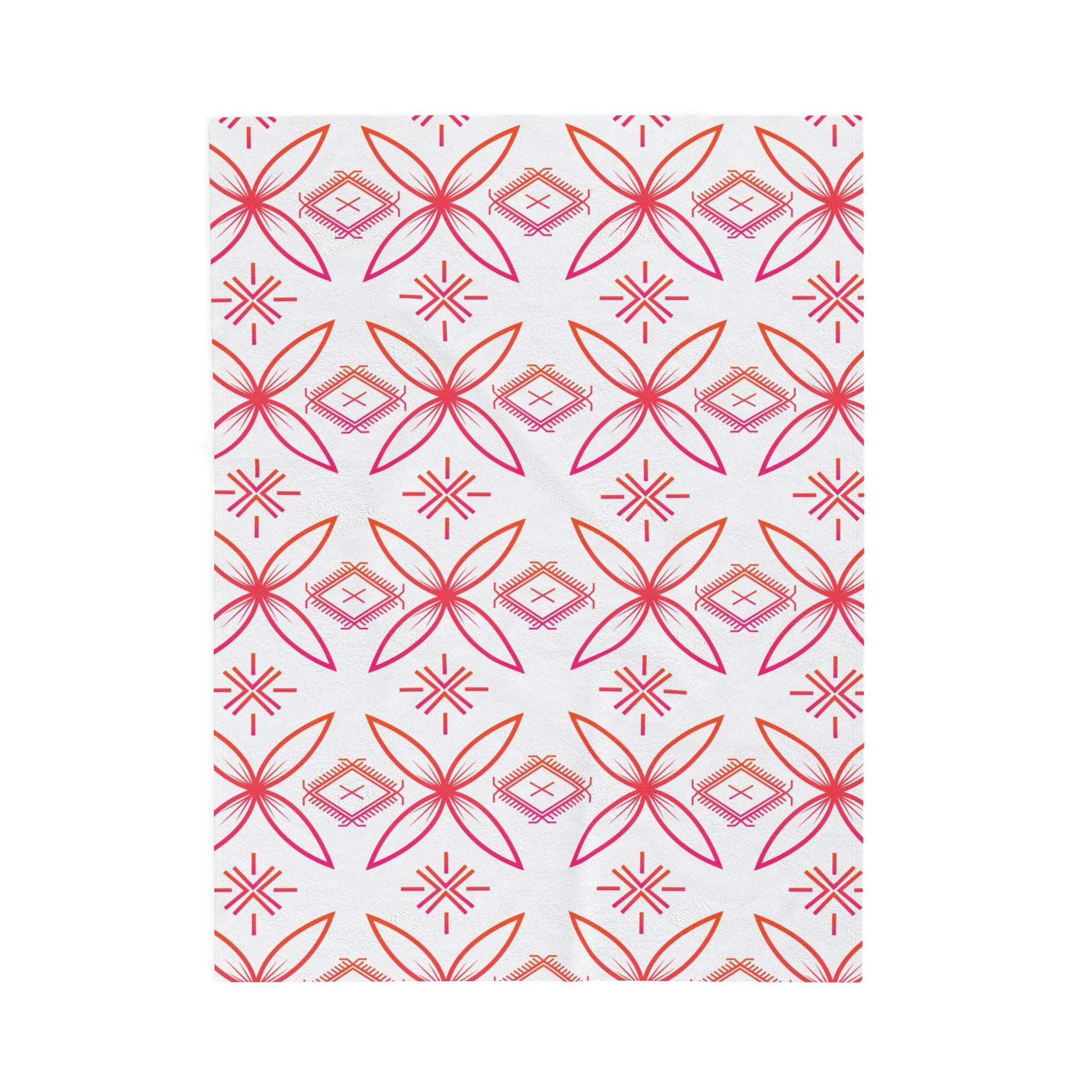 Fuli (Pink & Orange) Velveteen Plush Blanket