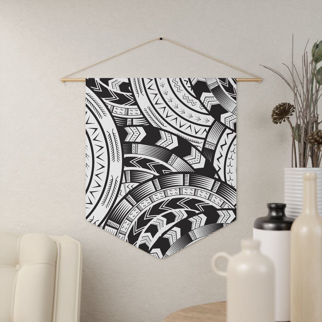 Black and White Tatau Pennant Banner