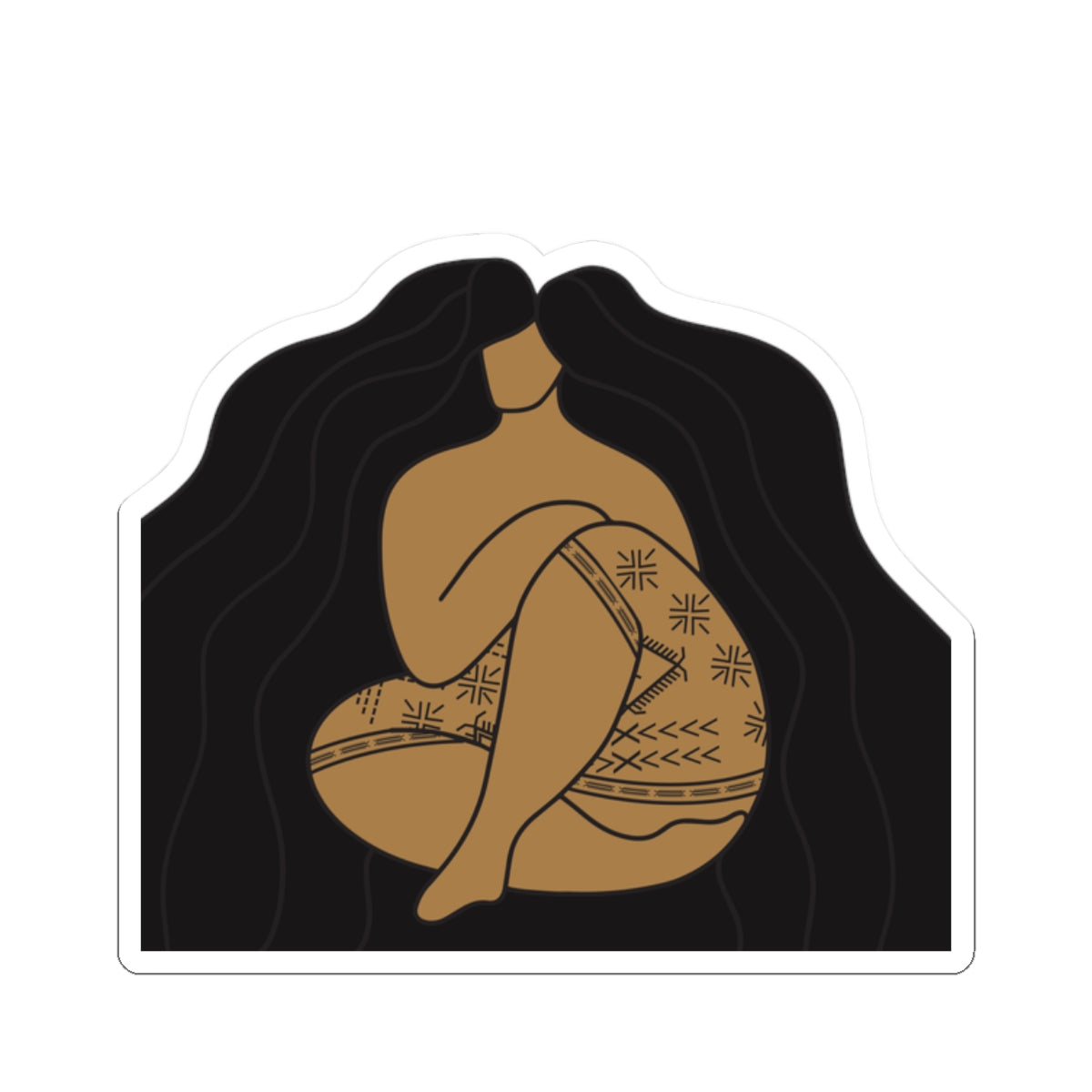 Samoan Malu and Long Hair Don't Care Sticker