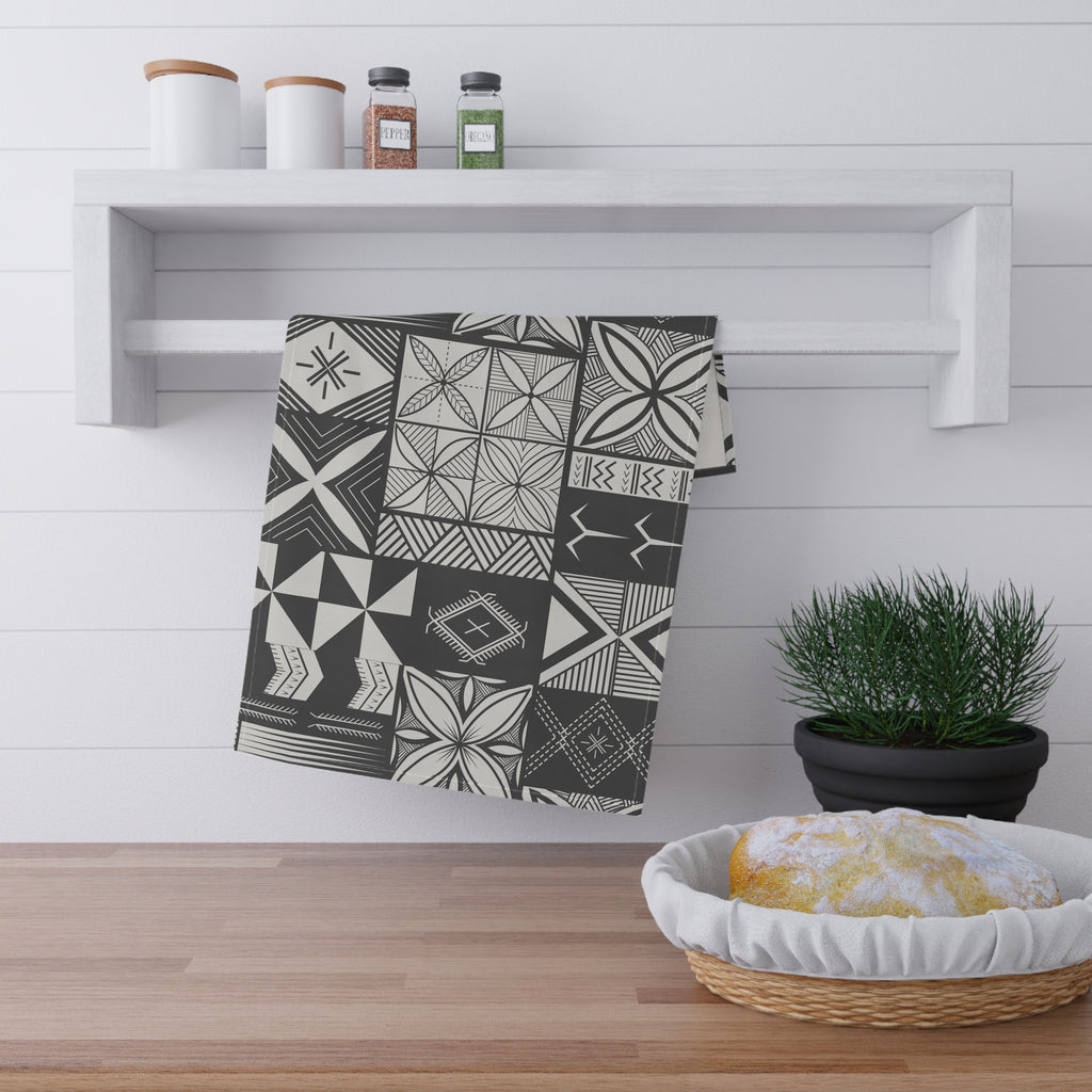Maluelue (Black & Grey) Tea Towel