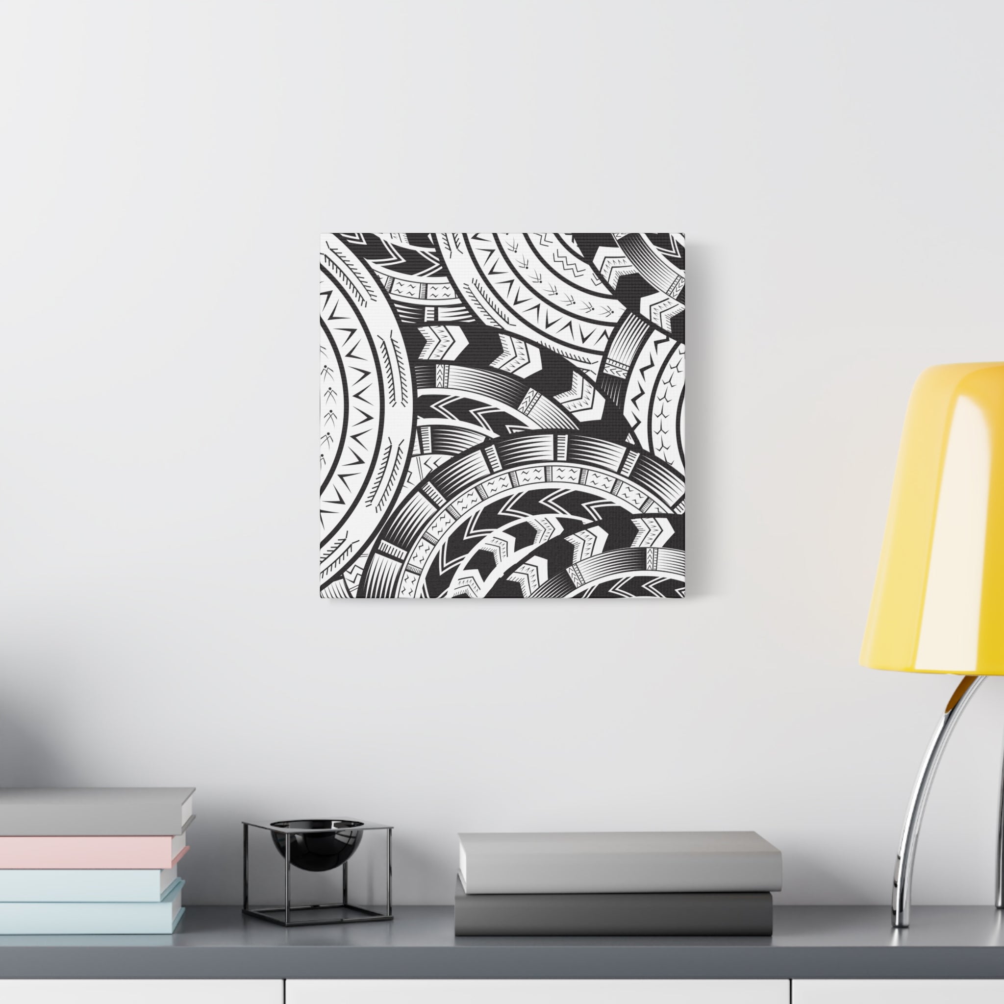 Black and White Tatau Canvas