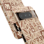 Manu Brown Tribal Paw Print Phone Case — Patterned All-Over-Print Phone Case