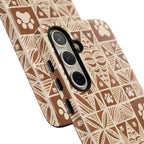 Manu Brown Tribal Paw Print Phone Case — Patterned All-Over-Print Phone Case