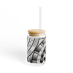 Black and White Tatau Sipper Glass