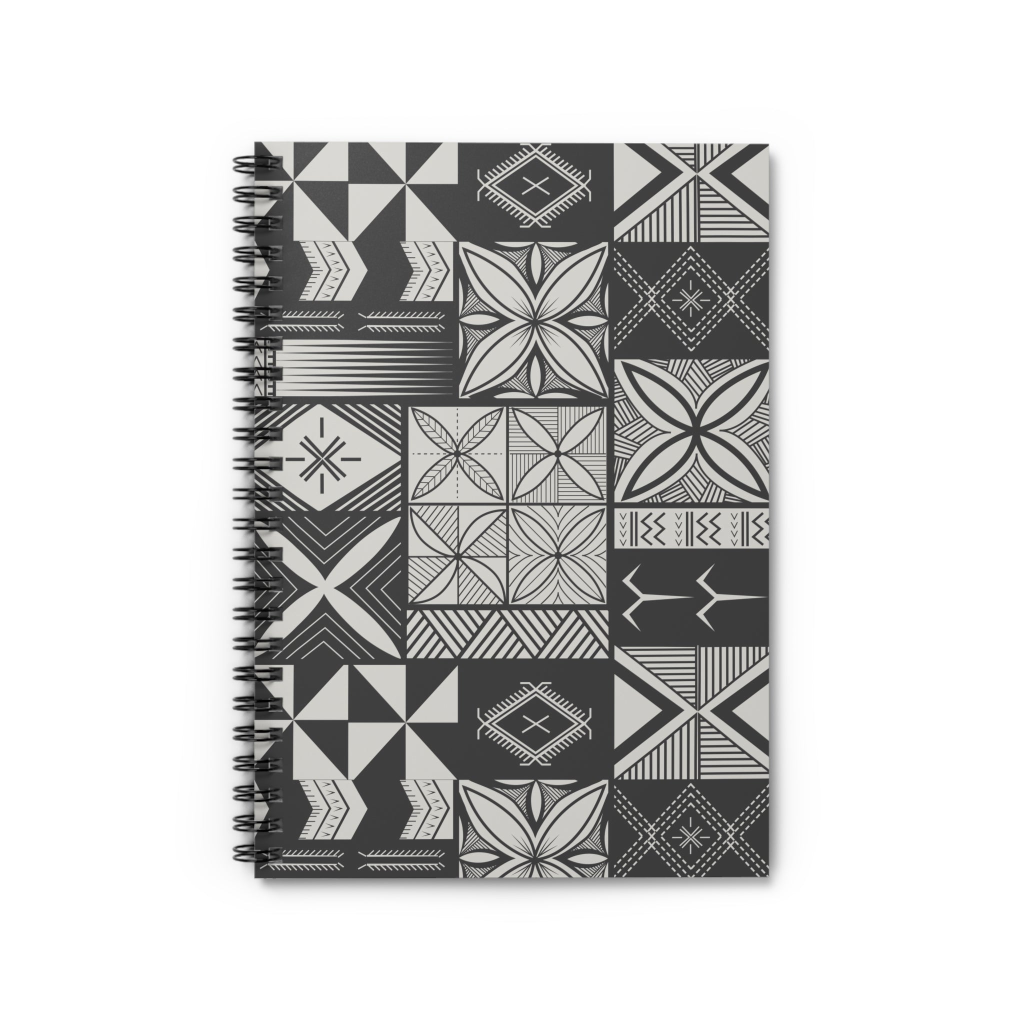 Maluelue (Black & Grey) Spiral Notebook