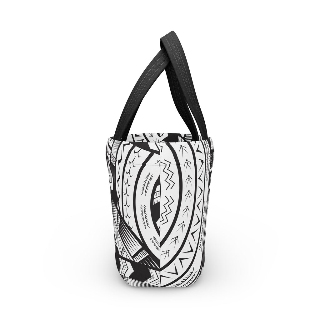 Black and White Tatau Lunch Bag