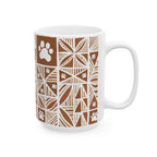 Manu Paw Print Pattern Ceramic Mug (15oz)
