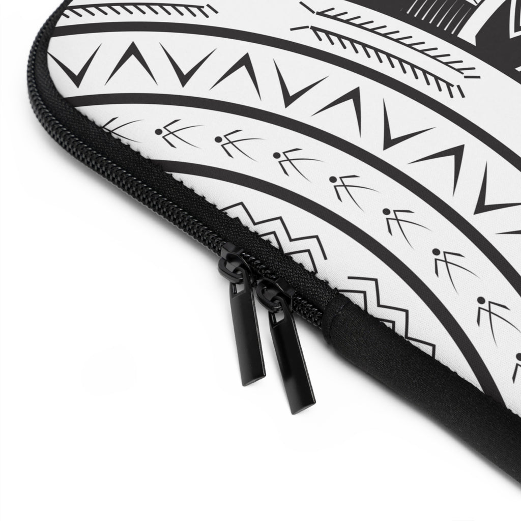 Black and White Tatau Laptop Sleeve