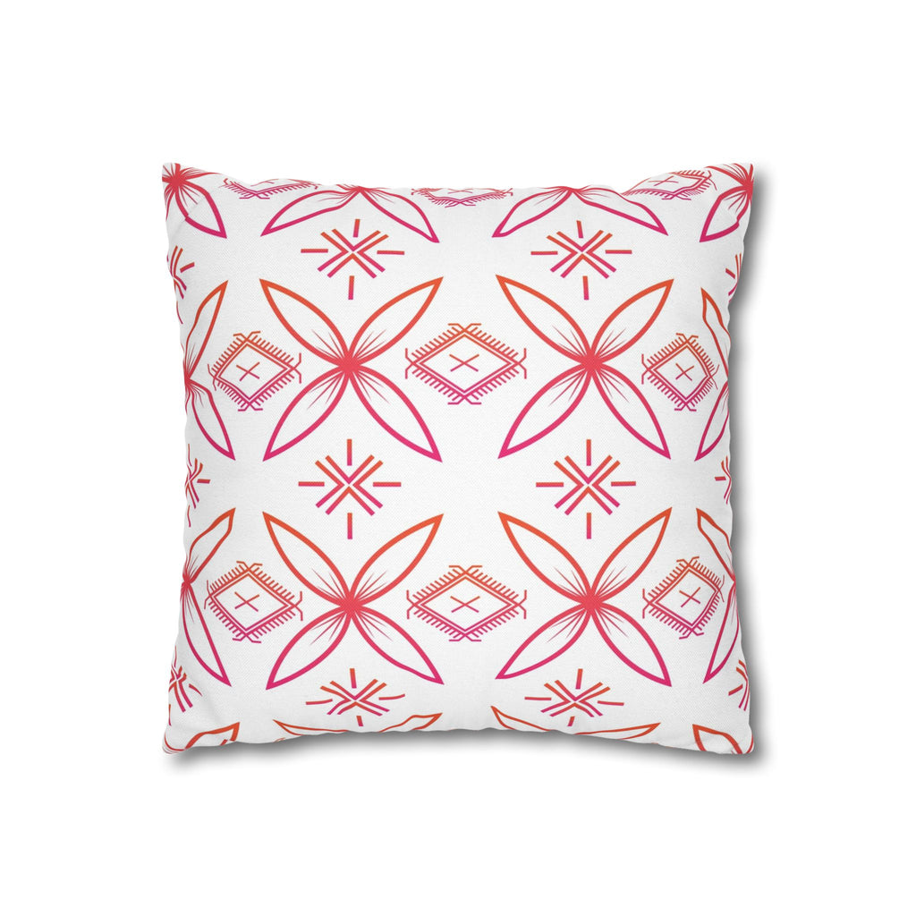 Fuli (Pink & Orange) Square Pillow Case