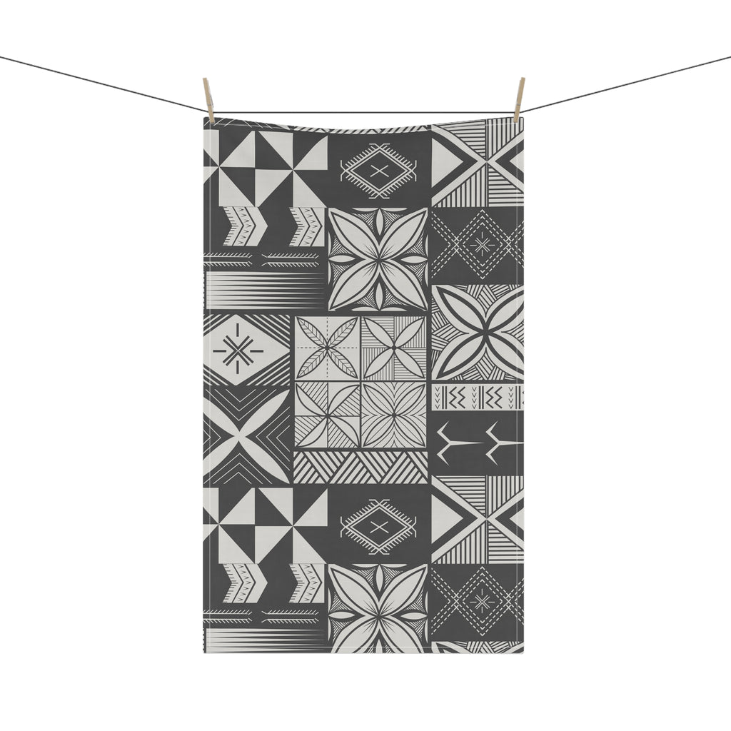 Maluelue (Black & Grey) Tea Towel