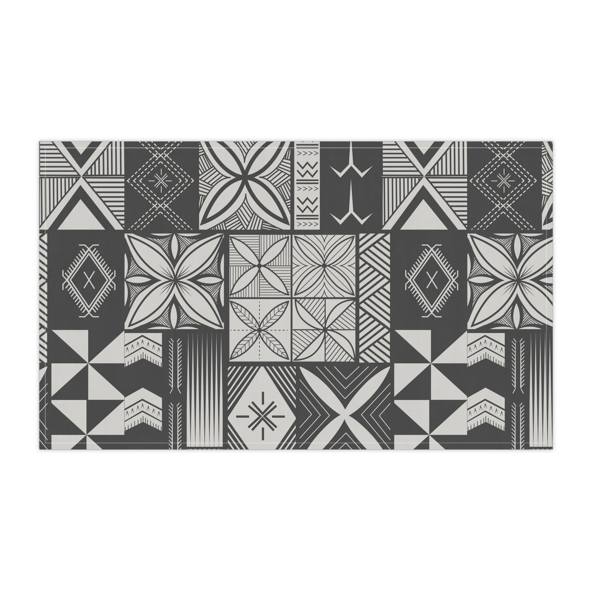 Maluelue (Black & Grey) Tea Towel