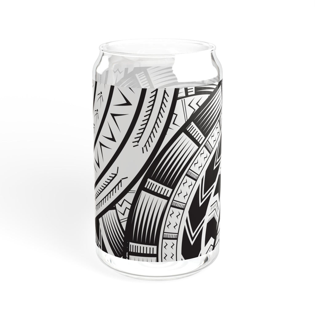 Black and White Tatau Sipper Glass