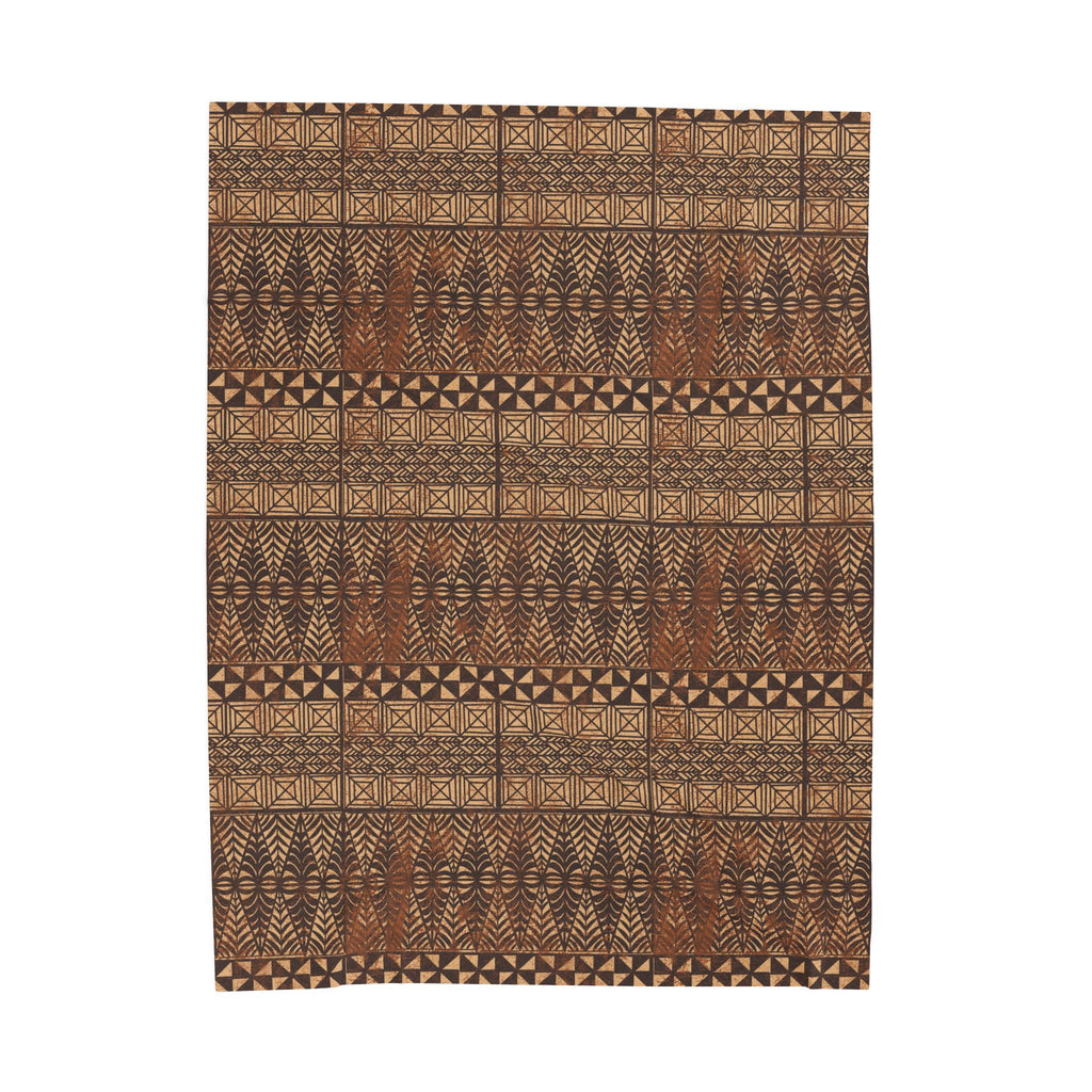 Tongan Ngatu Velveteen Plush Blanket