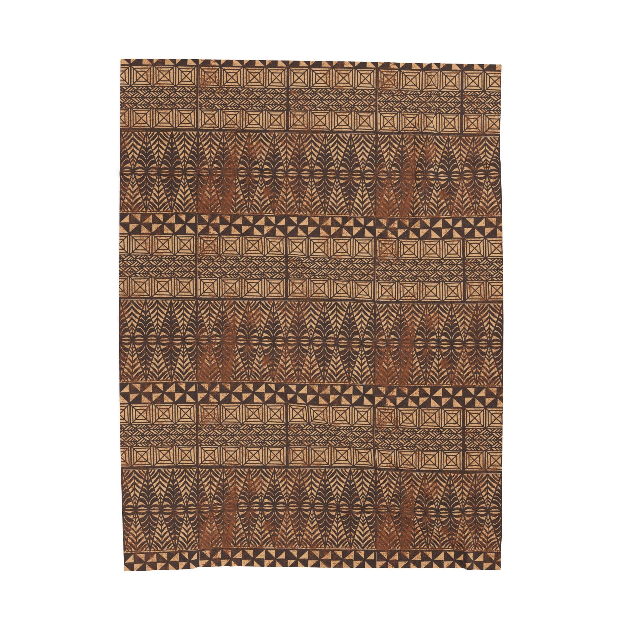 Tongan Ngatu Velveteen Plush Blanket