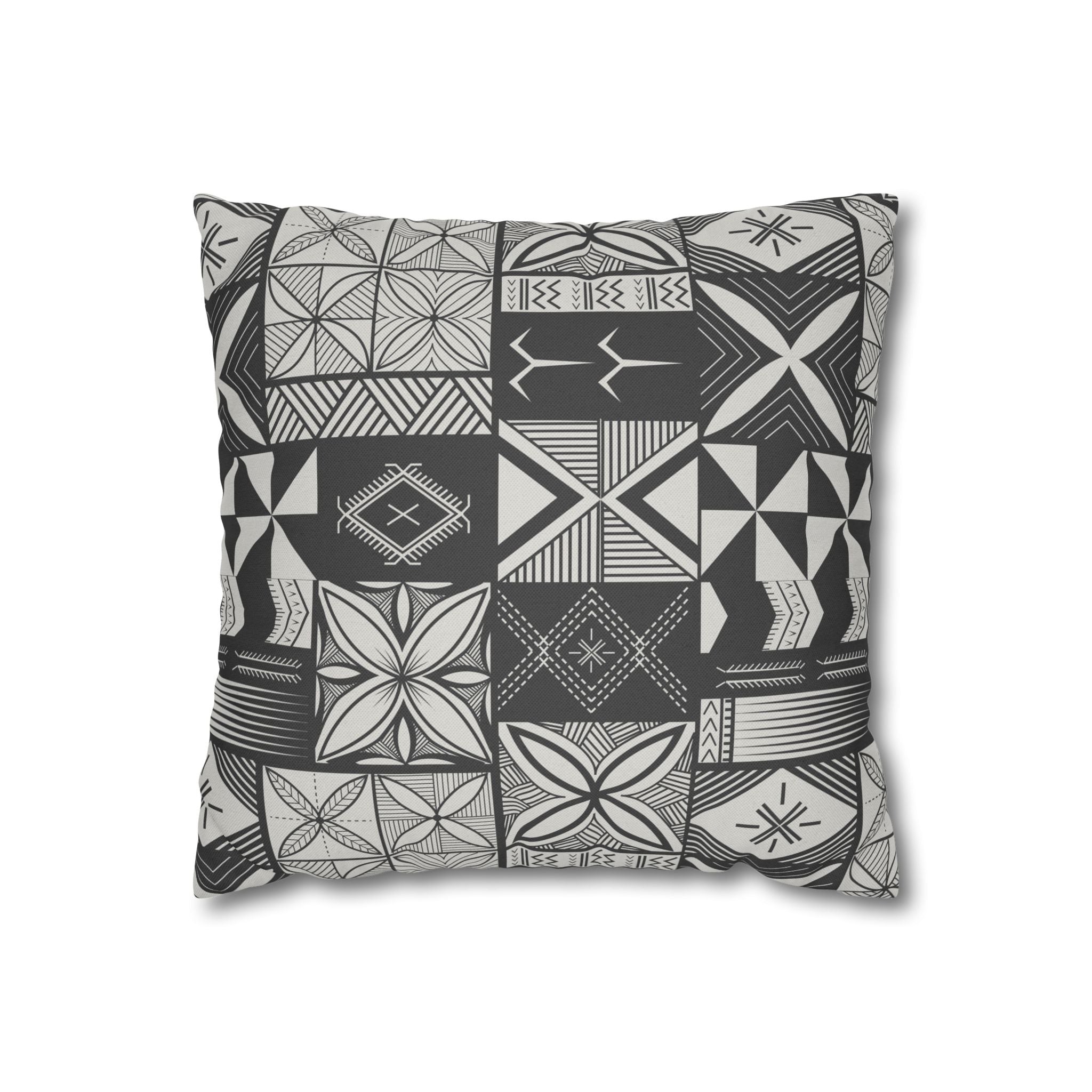 Maluelue (Black & Grey) Square Pillow Case