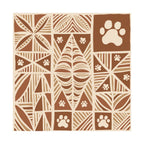 Manu Brown Tribal Paw Print Poster — Patterned All-Over-Print Poster