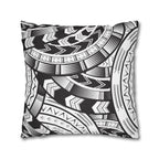 Black and White Tatau Square Pillow Case