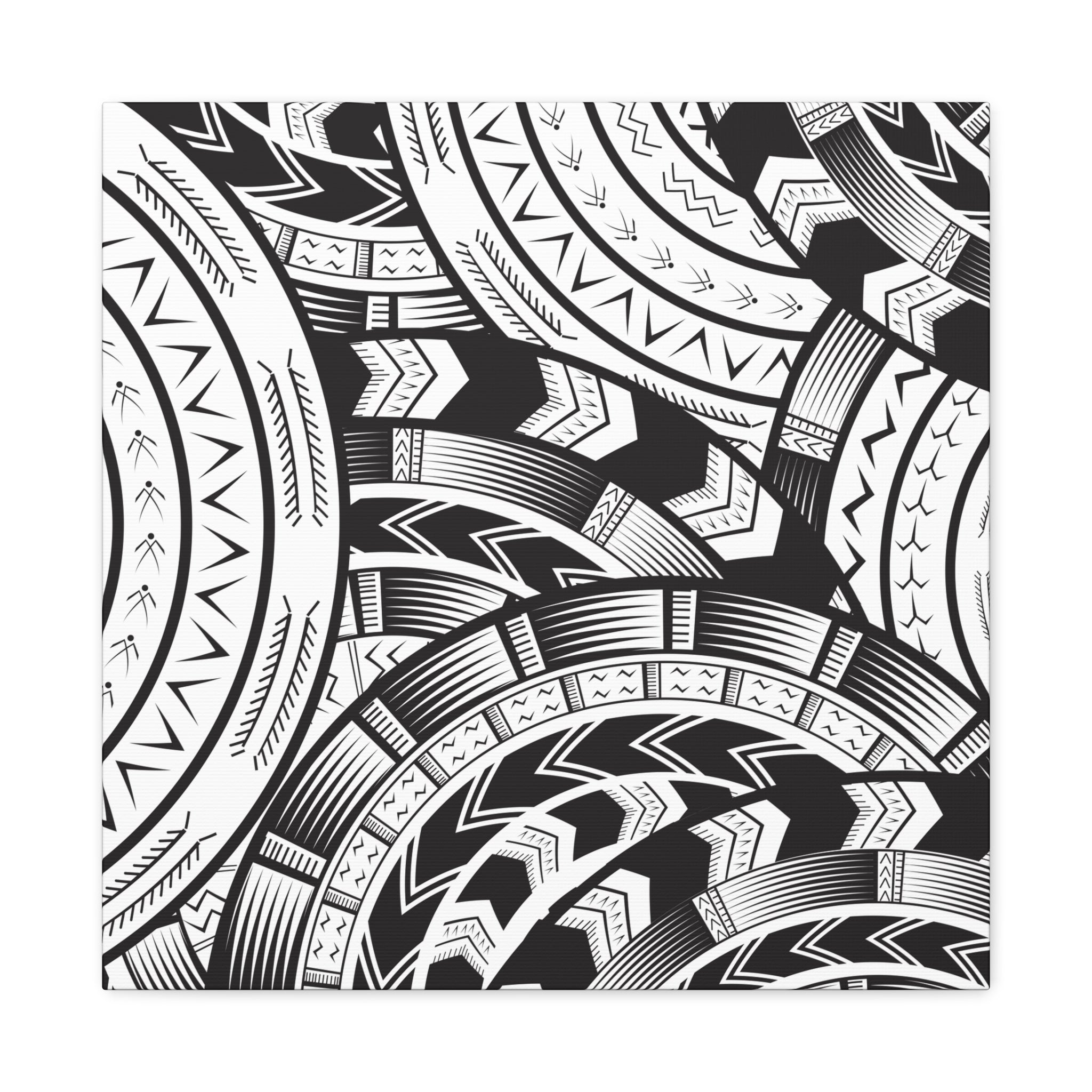 Black and White Tatau Canvas