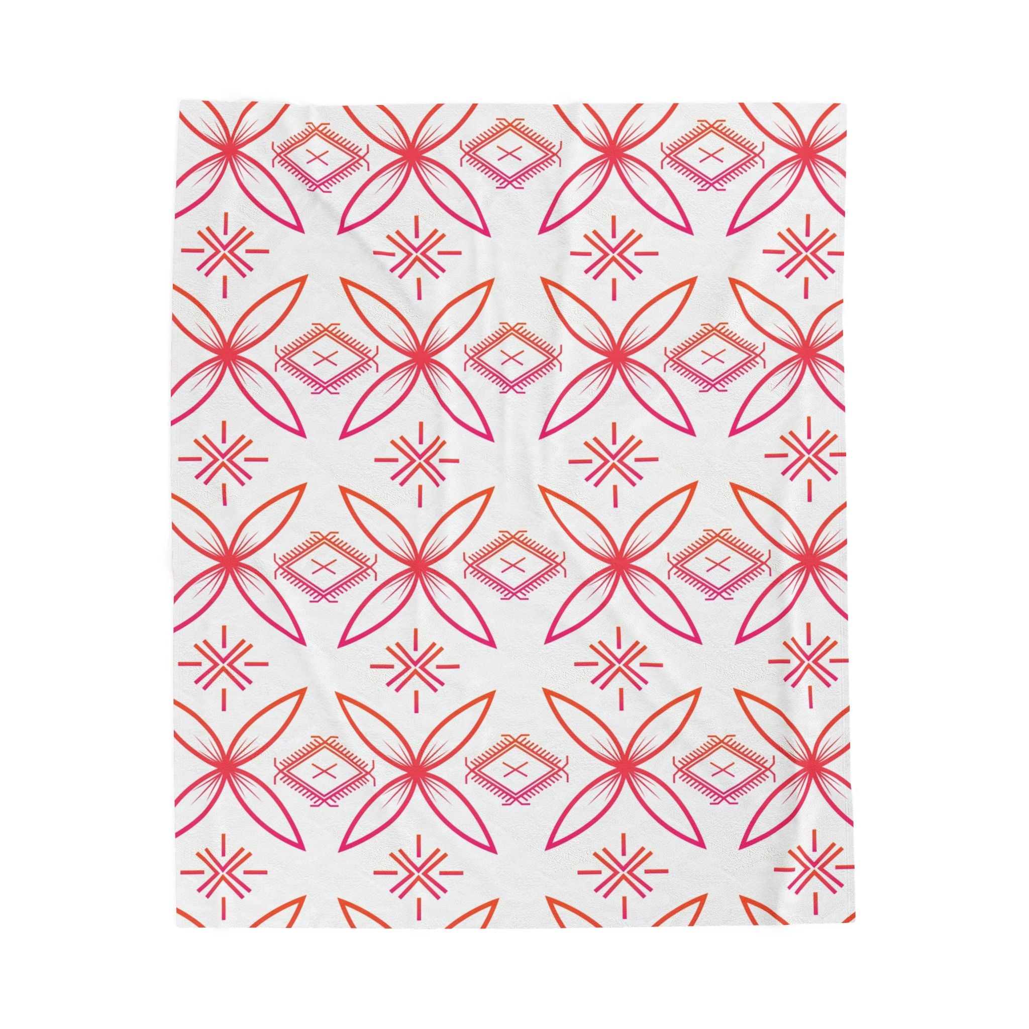 Fuli (Pink & Orange) Velveteen Plush Blanket