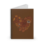 Terra Cotta Floral Heart Spiral Notebook