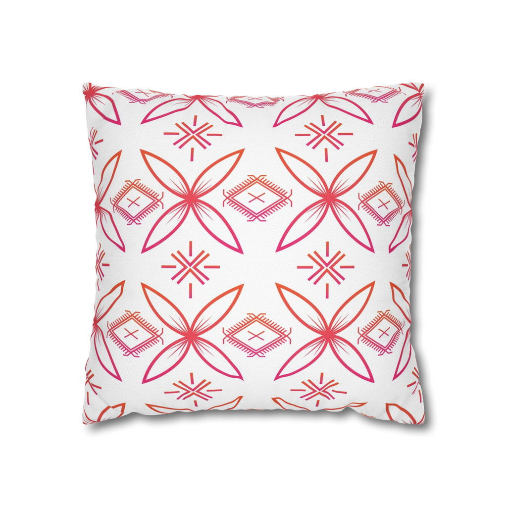 Fuli (Pink & Orange) Square Pillow Case