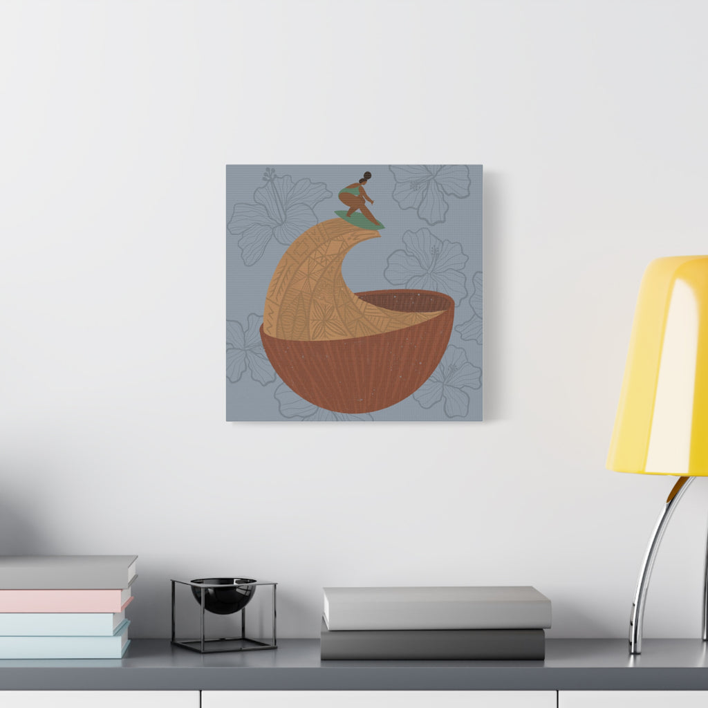 Surfing Kava Queen Canvas
