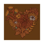 Terra Cotta Floral Heart Poster