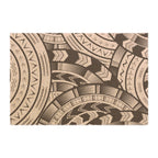 Black and White Tatau Door Mat