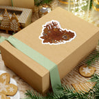 Terra Cotta Floral Heart Sticker