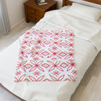Fuli (Pink & Orange) Velveteen Plush Blanket