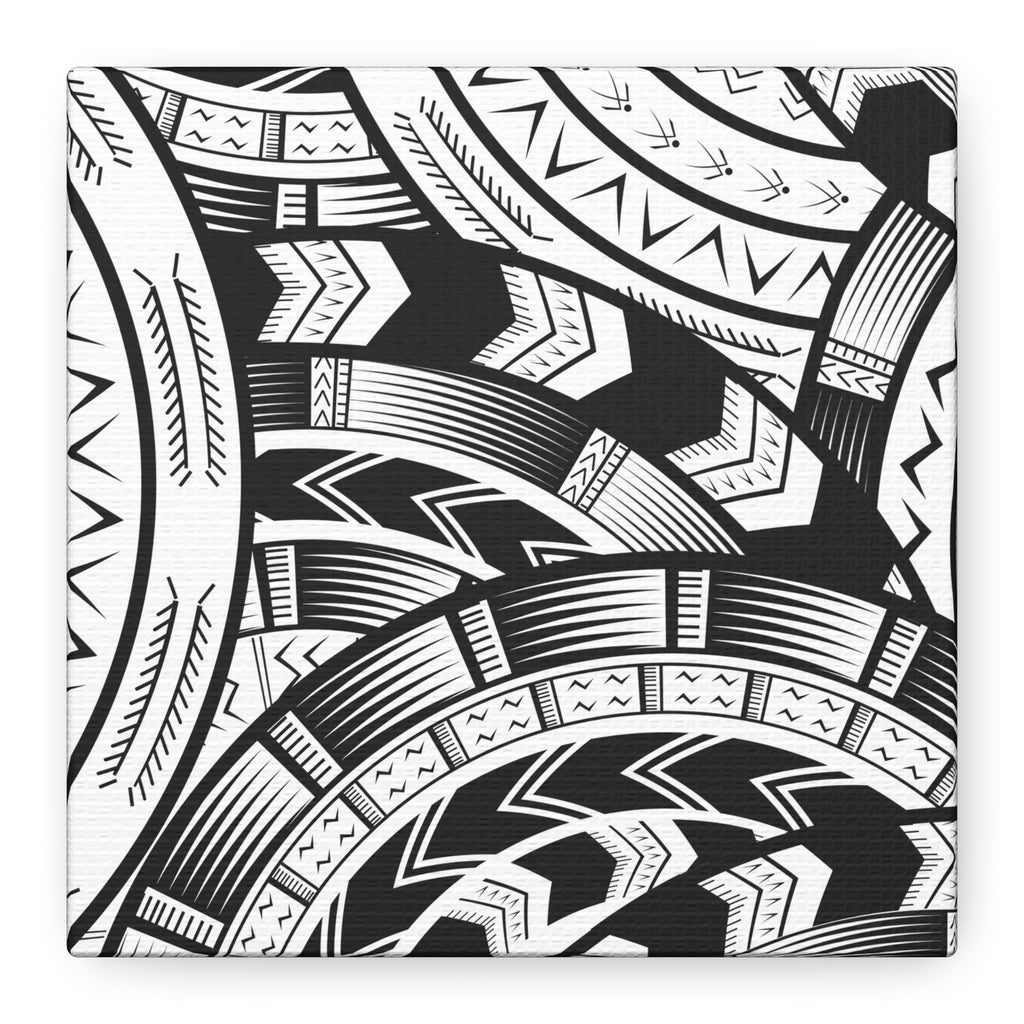 Black and White Tatau Canvas