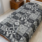 Maluelue (Black & Grey) Velveteen Plush Blanket