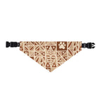 Manu Brown Tribal Paw Print Bandana Collar — Adjustable Dog & Cat Neck