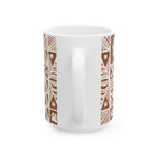 Manu Paw Print Pattern Ceramic Mug (15oz)