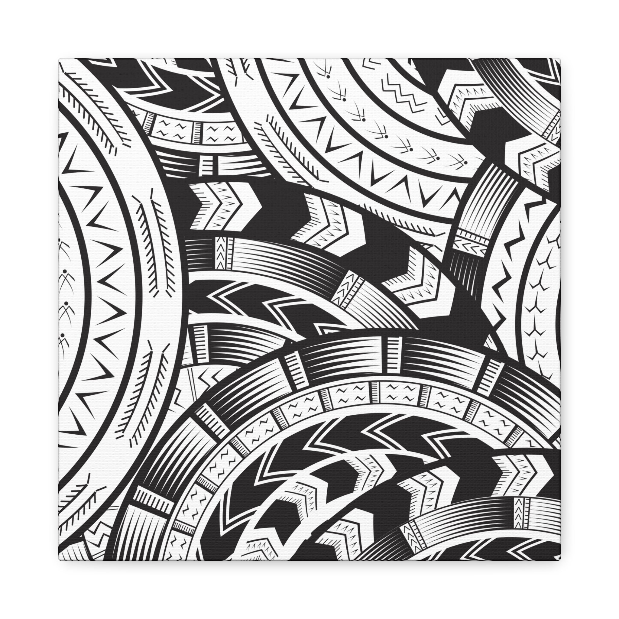 Black and White Tatau Canvas