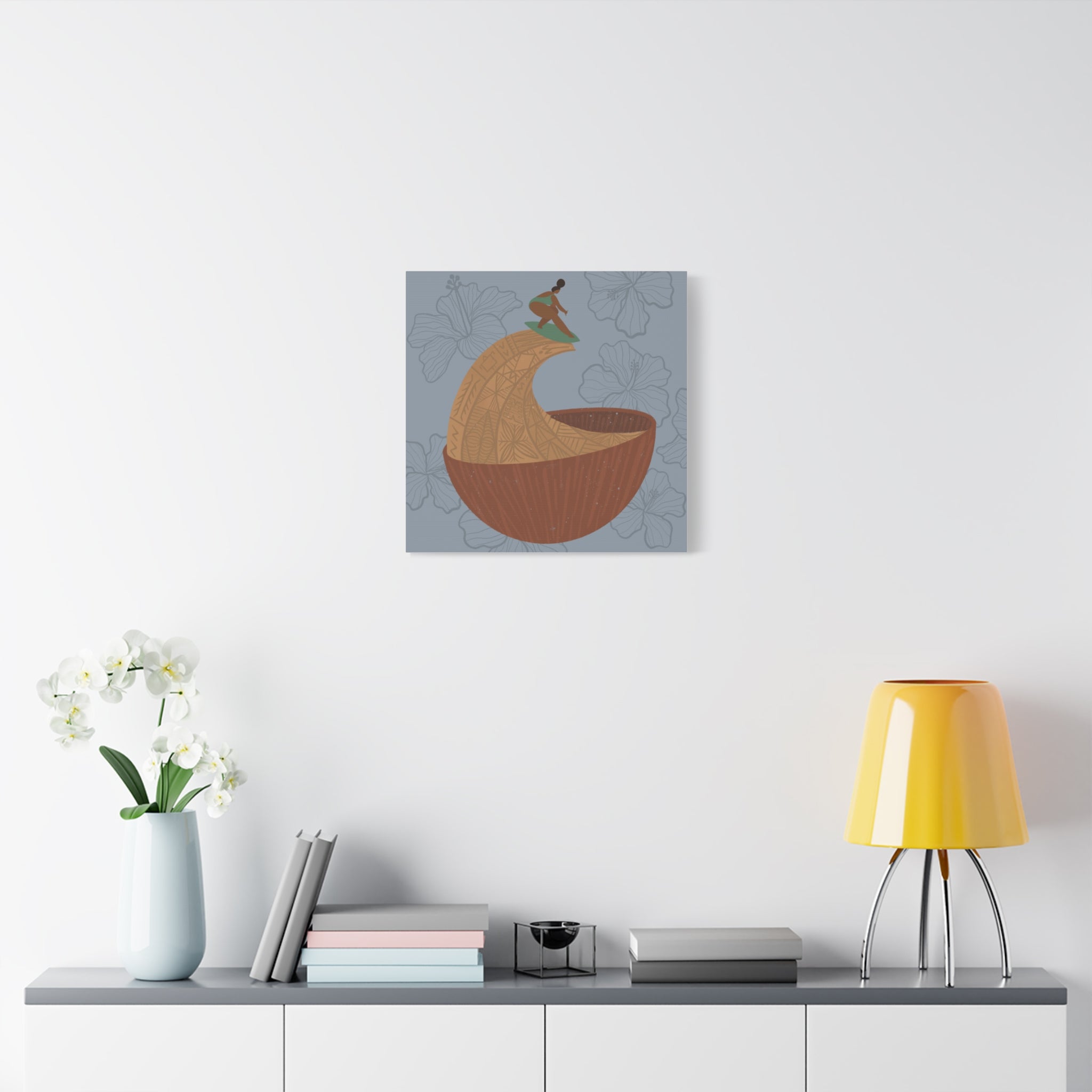 Surfing Kava Queen Canvas