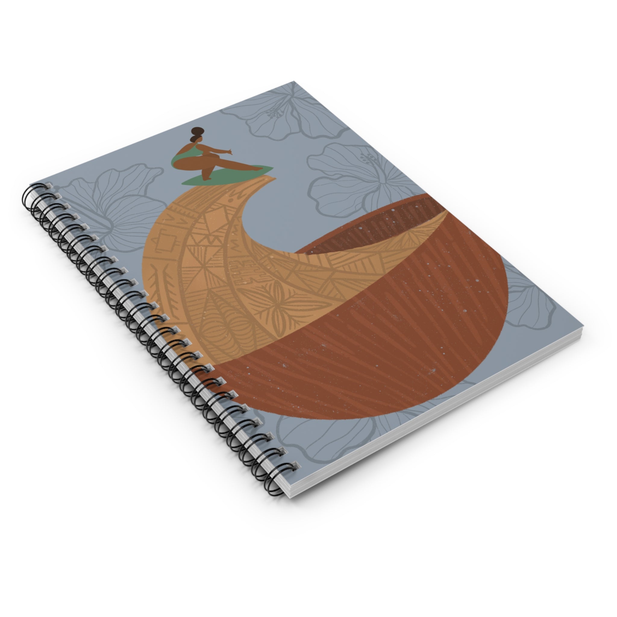 Surfing Kava Queen Spiral Notebook