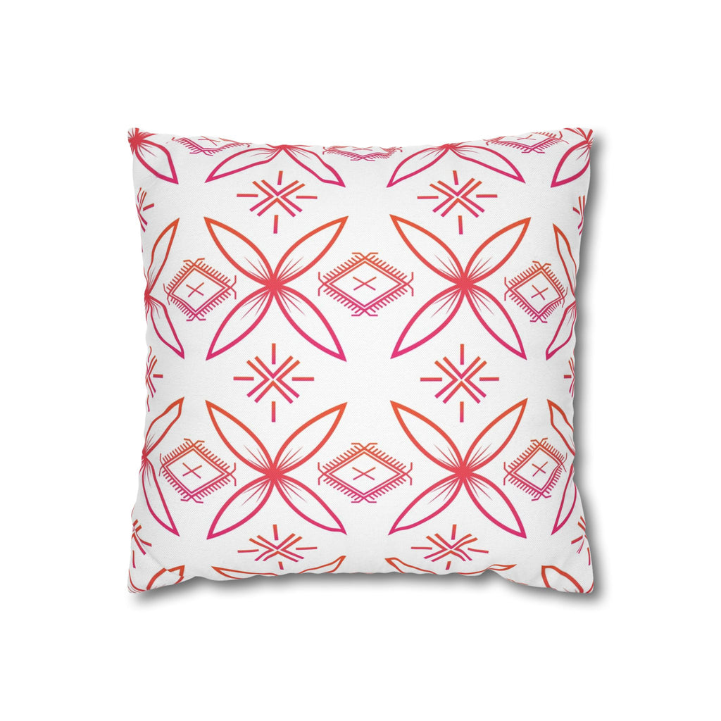 Fuli (Pink & Orange) Square Pillow Case