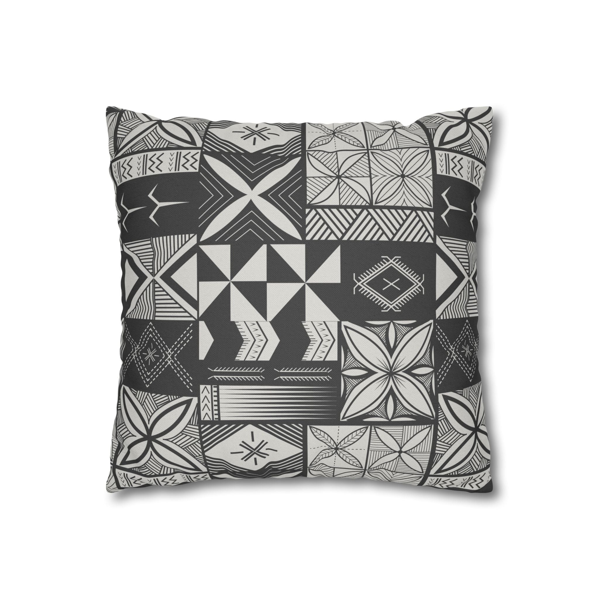 Maluelue (Black & Grey) Square Pillow Case