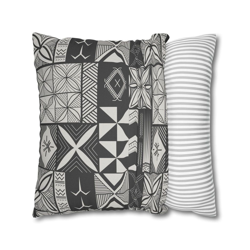 Maluelue (Black & Grey) Square Pillow Case