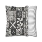 Maluelue (Black & Grey) Square Pillow Case
