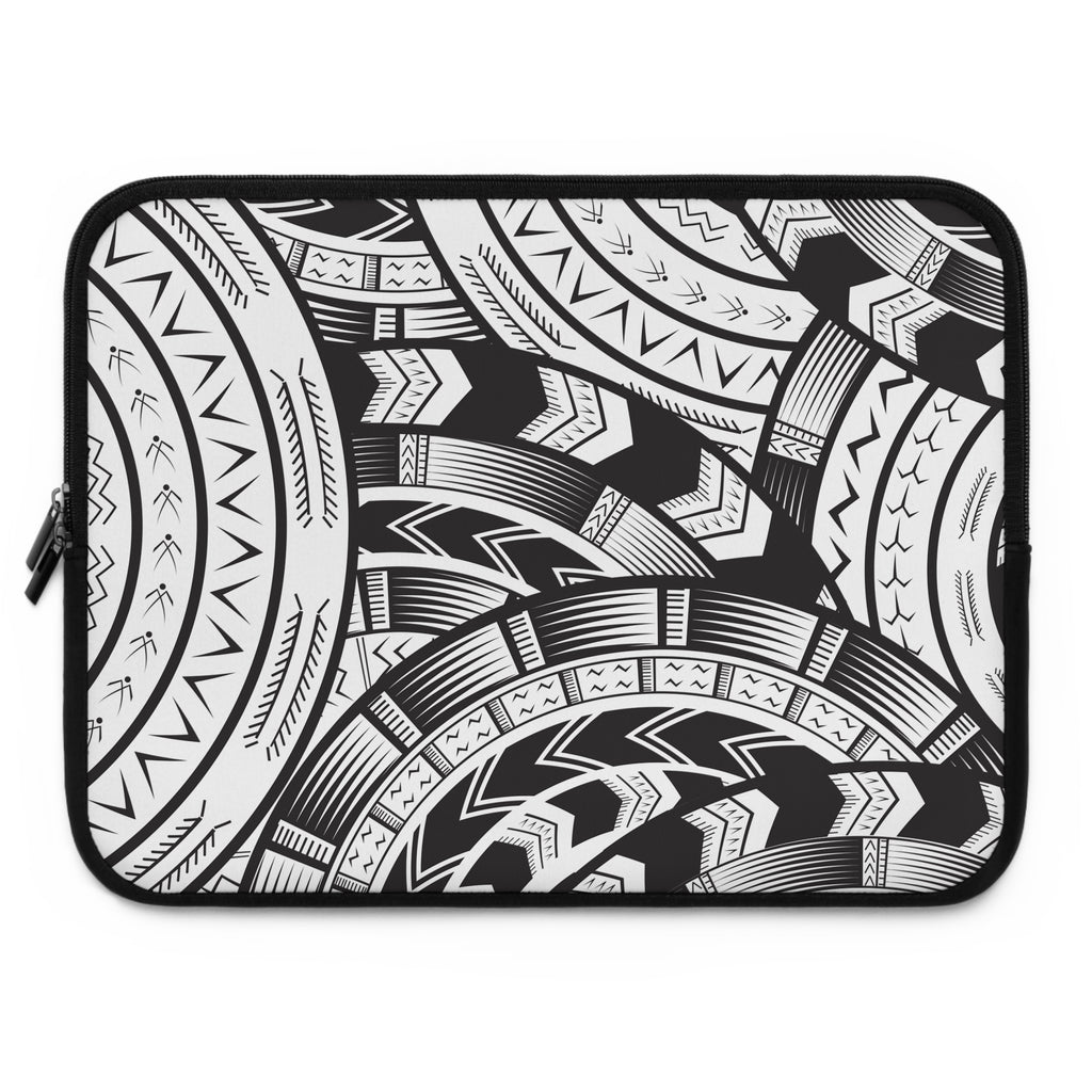 Black and White Tatau Laptop Sleeve
