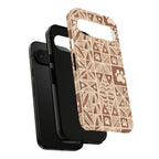 Manu Brown Tribal Paw Print Phone Case — Patterned All-Over-Print Phone Case